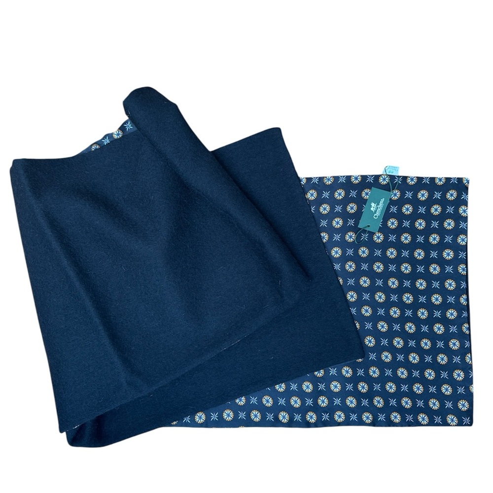 Men's Black Reversible Scarf - Silk